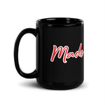 Made For Kings Script Logo Black Glossy Mug